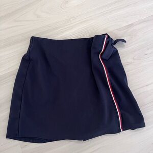 Tommy Hilfiger Navy Wrap Skort with Red and White Accent